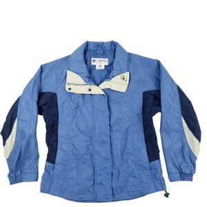 Vtg Columbia Bugaboo Women Medium 90s Ski Jacket Blue Retro Y2K Full Zip Pockets